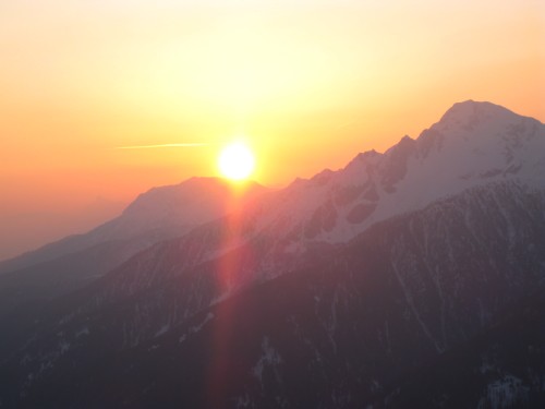 Sonnenaufgang vom Haus aus fotografiert